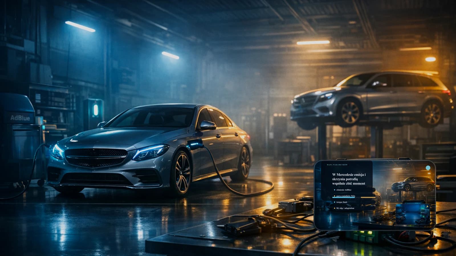 Diagnostics of a Mercedes in limp mode, with AdBlue and analysis of 9G-Tronic relationship.